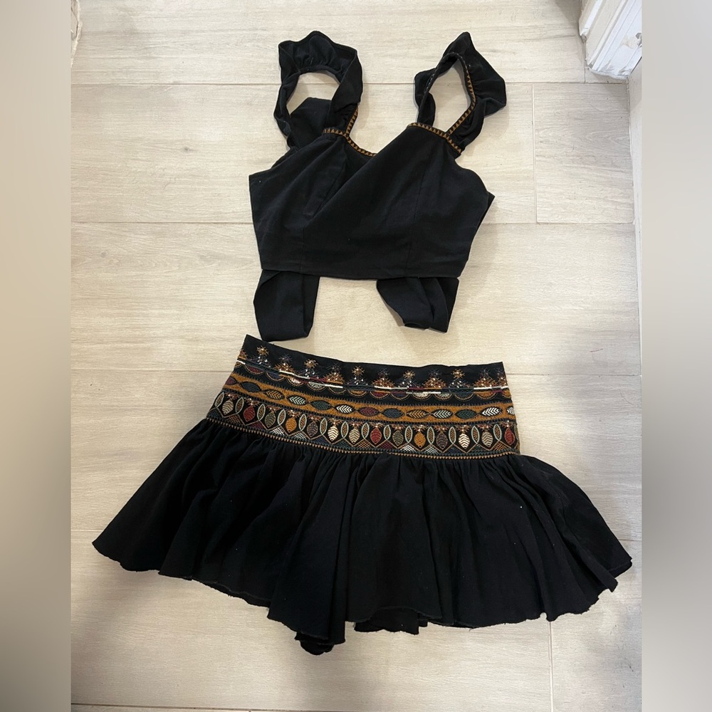 Free People Top and Skirt set